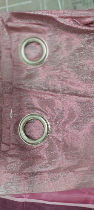 4 cortinados rosa/lilás