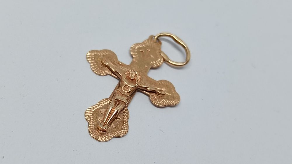 Wisiorek Krzyż Krzyżyk Złoty 585 0,85g Prawosławny Komis madej Gorlice