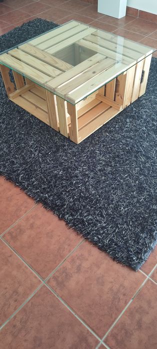 Mesa de Centro /Apoio Com Vidro