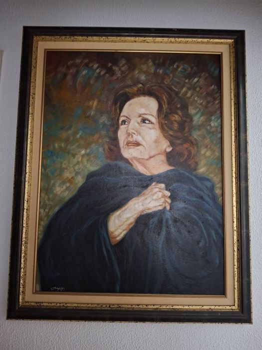 Quadr a Óleo de homenagem a Amália Rodrigues