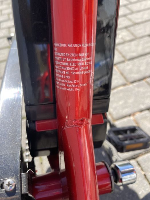 Rower elektryczny ZTECH kolo 20