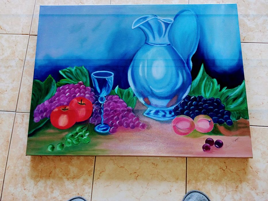 Quadro em tela de caixa alta