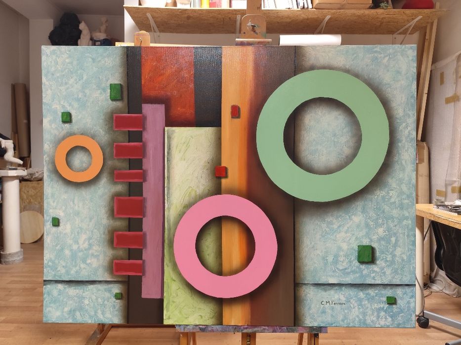 Pintura abstrata para decoração