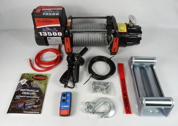 Wyciągarka elektryczna TITANIUM WINCH 12000LBS Wciągarka OFF ROAD 12V