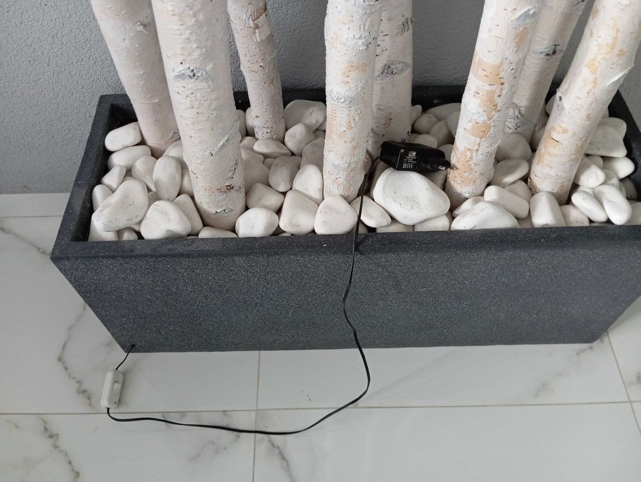 Lampa LED donica brzoza kamienie