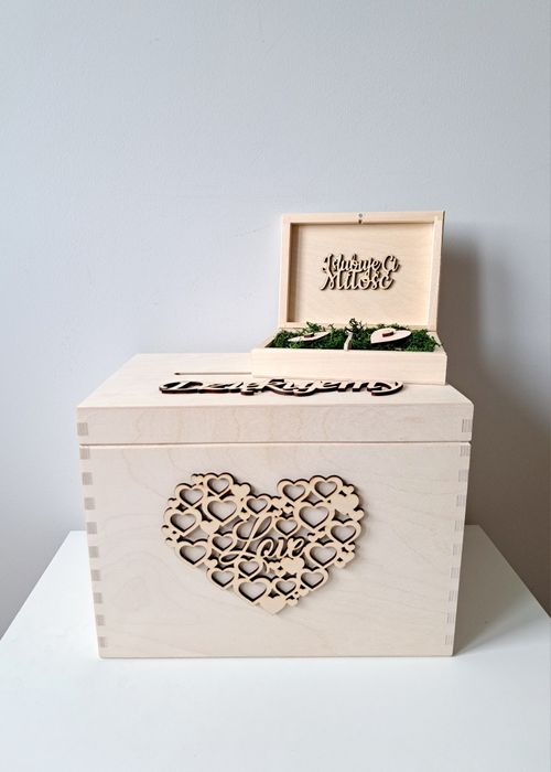 Pudełko na koperty skrzynka na koperty ślub boho rustykalne