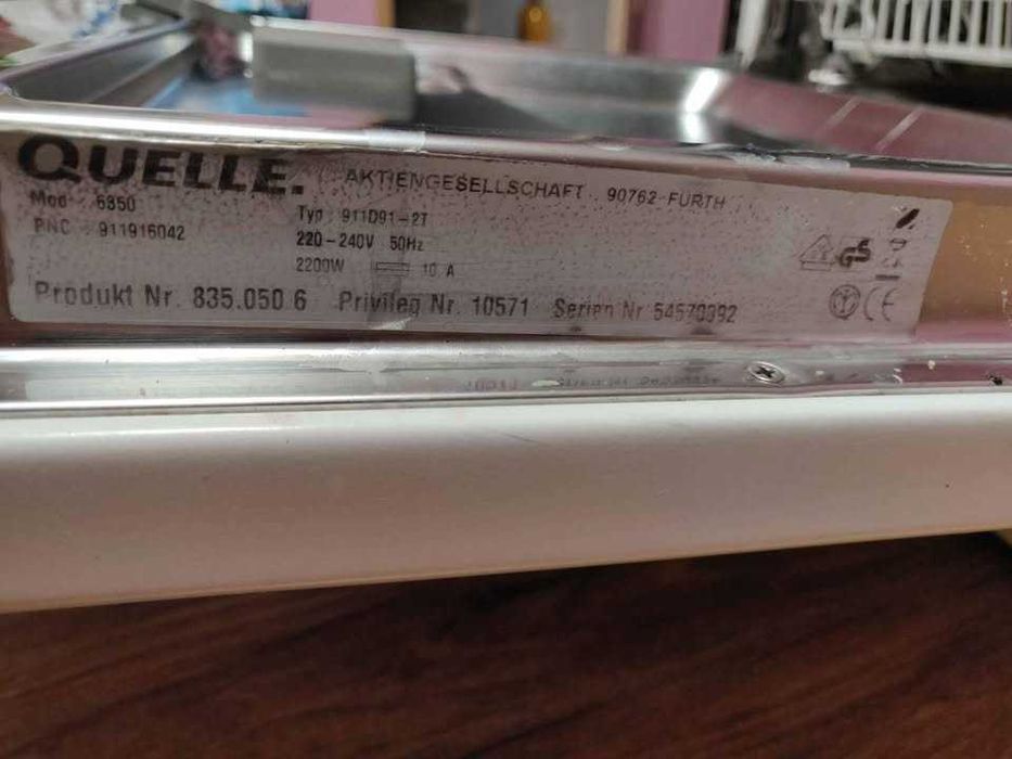 Zmywarka Privileg Quelle 6350. Czytaj opis