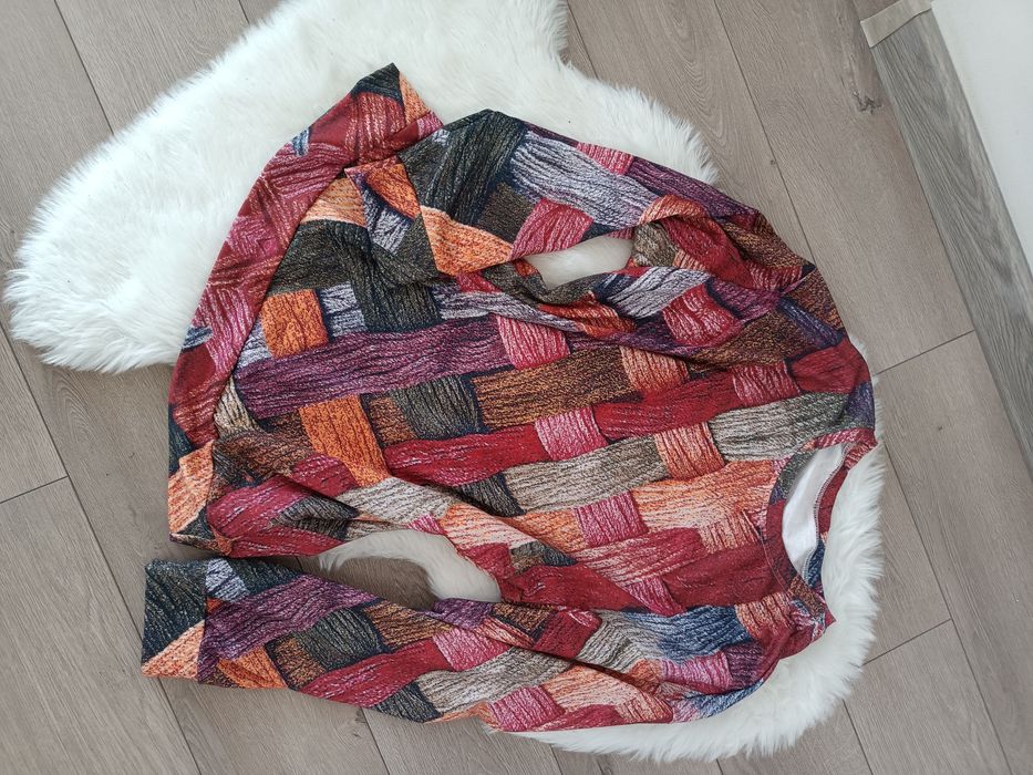 Kolorowa lekka bluzka na wiosnę XL-2XL