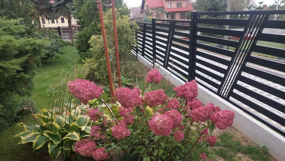 Nowoczesne ogrodzenia aluminiowe grzebieniowe panelowe cięte laserowo