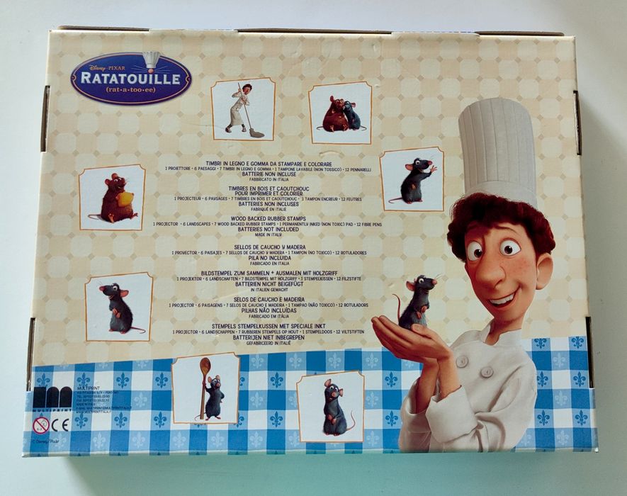 Atividades Projetor e Carimbos em Madeira Disney Winnie e/ou Ratatui