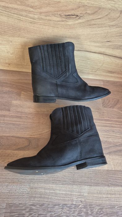 Czarne botki Badura 40/41 ukryty koturn