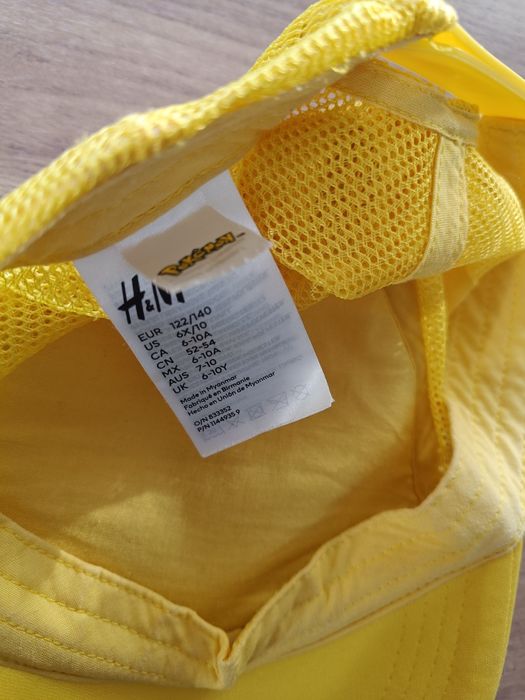 Żółta czapka z daszkiem chłopięca, Pikachu Pokemon, H&M