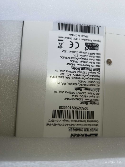 Falownik hybrydowy EASUN SMG II 6.2 kW 48V WIFI NOWY