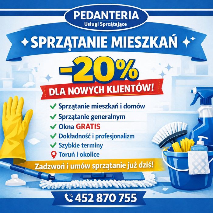 Sprzątanie mieszkań apartamentów biur