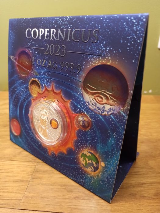 5 euro, 1 uncja srebro, moneta kolekcjonerska Mikołaj Kopernik