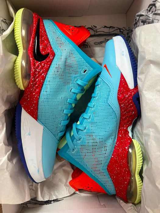 Oryginał Nike LeBron 19 Low Blue Chill Volts | Rozmiar 44 | NOWE DS NBA OKAZJA