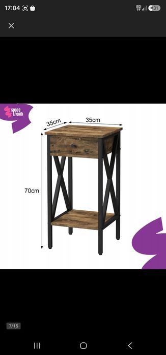 Stolik nocny konsolka loft rustykalna