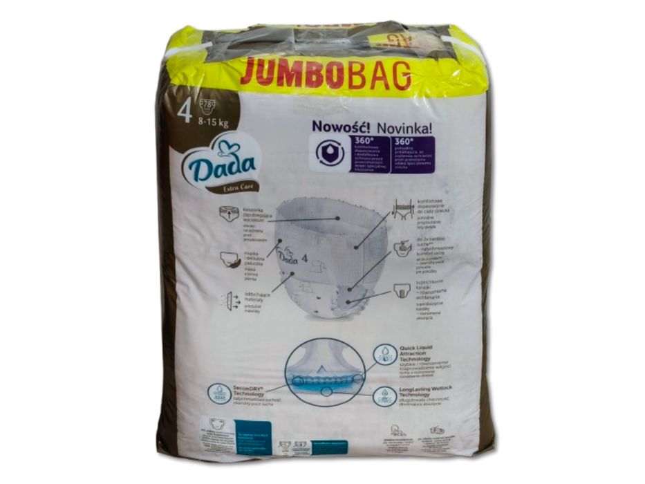 Pieluchomajtki Dada Extra Care 4 - 8-15kg - 78szt.