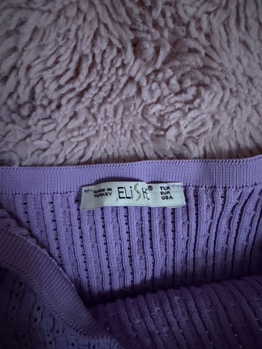 Топік вʼязаний лавандовий