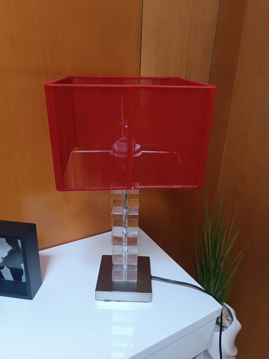 Conjunto de candeeiros abajur vermelho