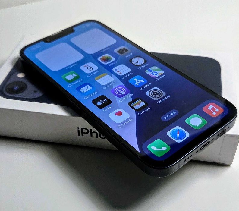 iPhone 13 256 GB 87% Bateria Midnight  Pudełko.