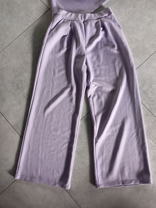Komplet damski bluzka i spodnie szerokie s/m