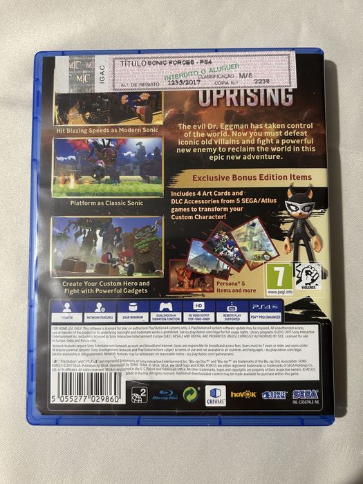 Jogo Sonic Forces Bonus Edition para ps4