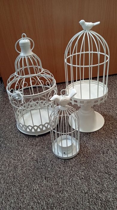 Klatki dekoracyjne ozdoby ślub chrzest komunia shabby Chic boho