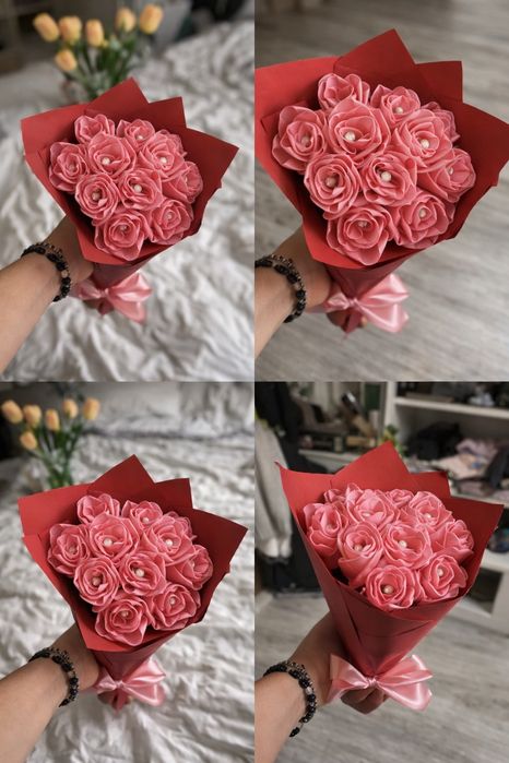 Bukiet 11 róż robionych własnoręcznie idealne na walentynki