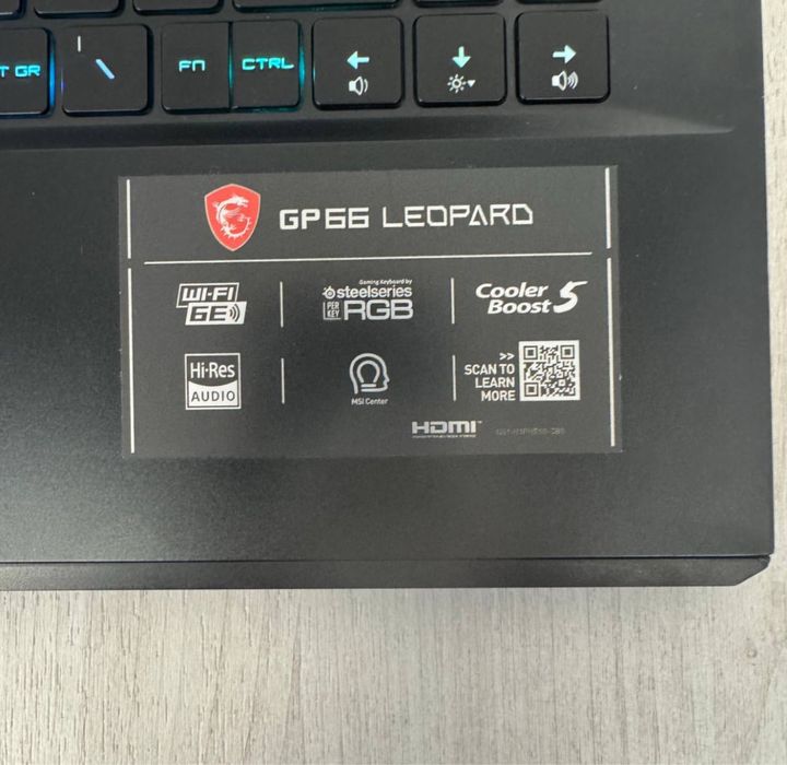 MSI GP66 Leopard 11UH 15.6 дюйма rtx 3080 состояние 10/10 торг