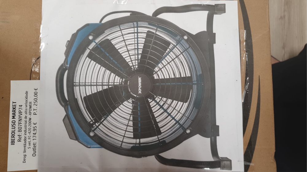 Ventilador industrial de alta velocidade