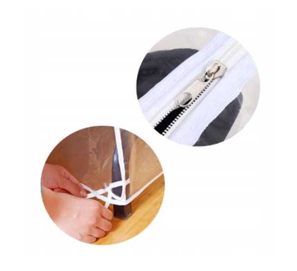 Pokrowiec na ubrania 110cm ochrona przed molami wilgocią przezroczysty