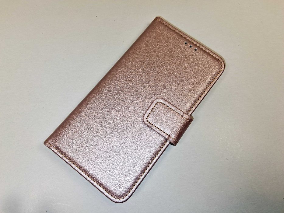 Z172 Etui Ganbary iPhone SE 2022/2020/8/7 Portfel Skóra Rose Gold