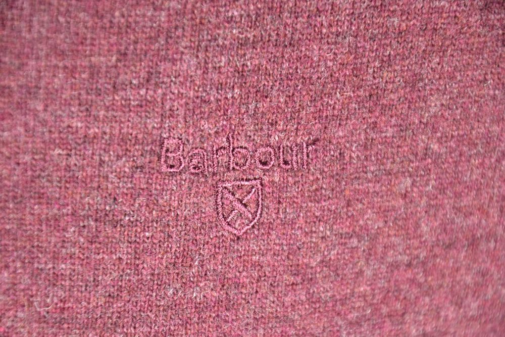 Barbour Essential V’Neck Sweter Męski XL Wełna Oryginalny Super Stan