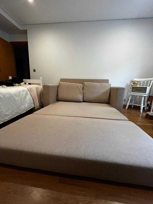 Sofá Cama Novo (Cor Bege)