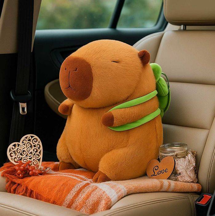 Duża Kapibara Maskotka Pluszak Z Plecakiem Borsuk Zabawka Dla Dzieci