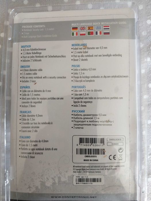 Cadeado Portátil Notebook e Cabo VGA Monitor NOVOS ZIP Drive