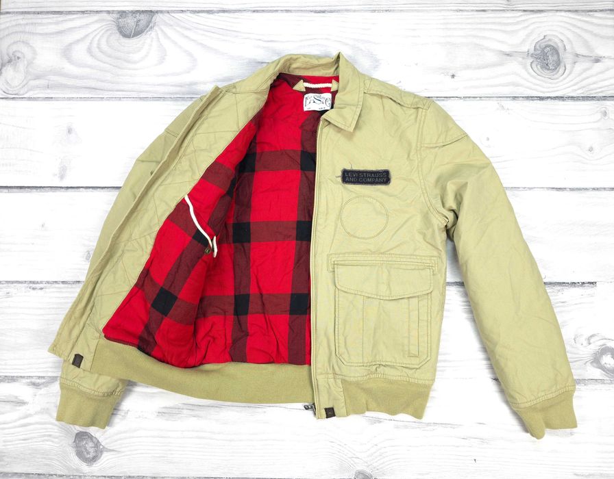 LEVIS Strauss Męska Kurtka Rozpinana Bomber Pilot M Igła