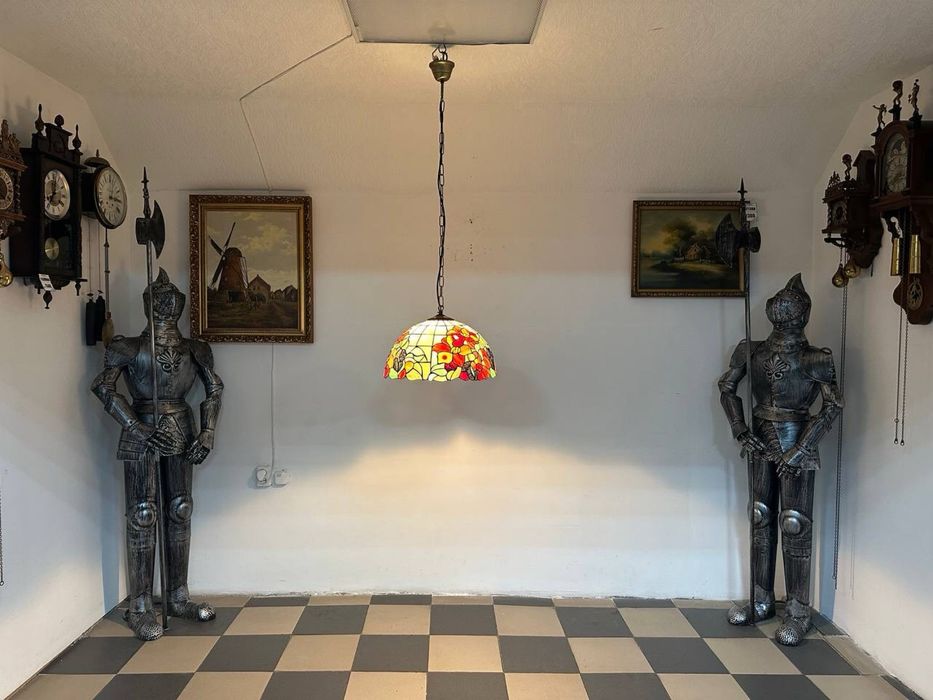 Люстра стельова підвісна у стилі Тіффані вітраж 7549