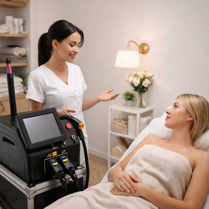 Máquina depilação a laser, peeling de Hollywood e remoção de tatuagem