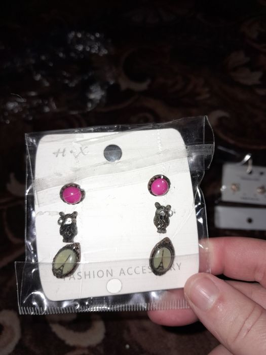 Лот сережок 5 пар