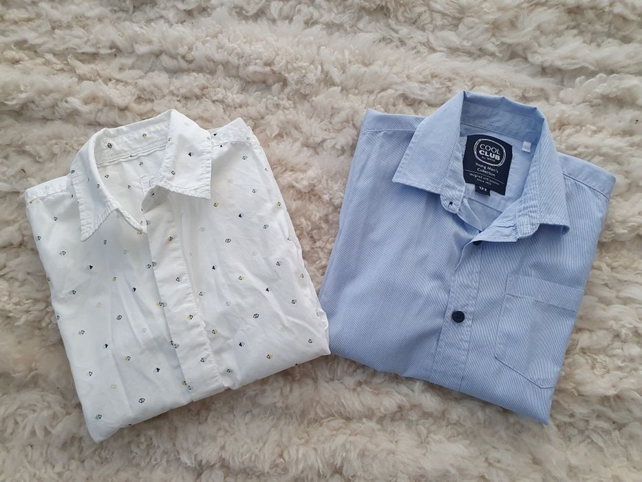 Koszula wizytowa krótki rękaw r. 122 IDEALNE!