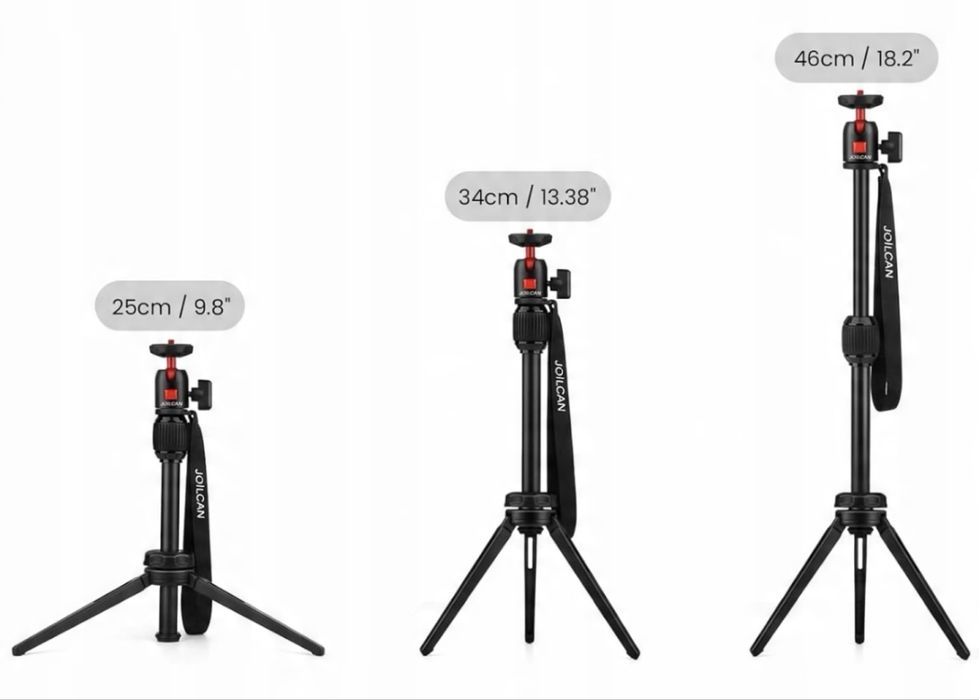 JOILCAN H30 mini statyw biurkowy 46 cm z pilotem do telefonu