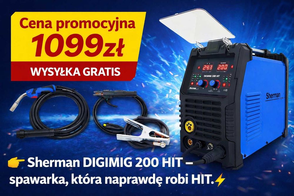 Spawarka Mig Digimig 200 HIT Sherman 3w1 Mig Tig Mma