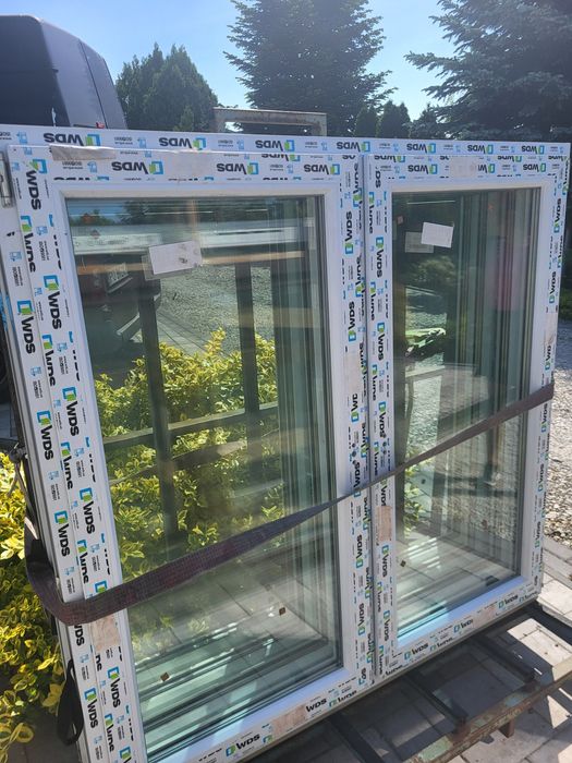 Okno PCV 145x140 białe trzyszybowe