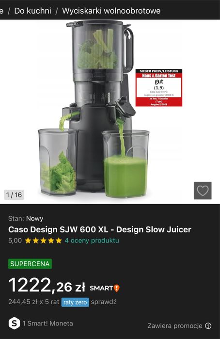 Sokowirówka / Wyciskarka wolnoobrotowa