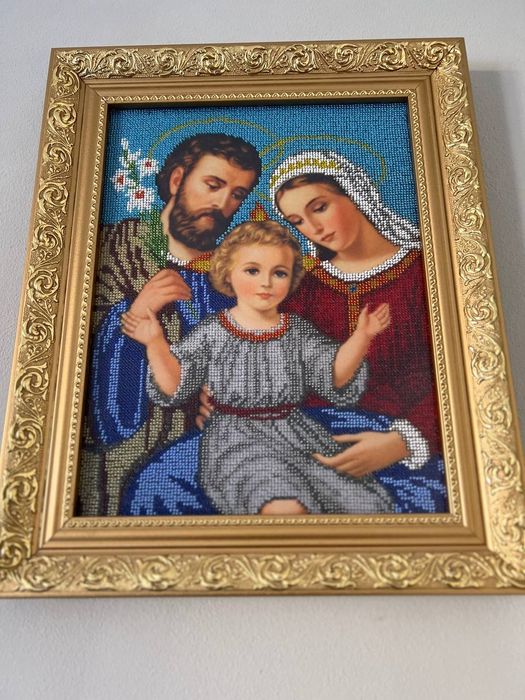 Ікона образ вишитий бісером