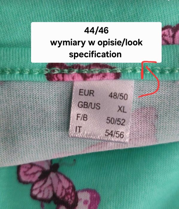 Koszula nocna w motyle 44/46