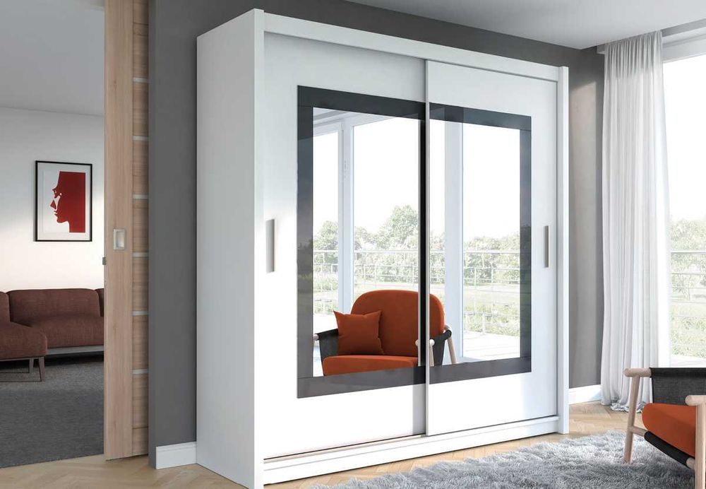 Preston 203x215x61 drzwi przesuwne  Darmowa dostawa biała szafa