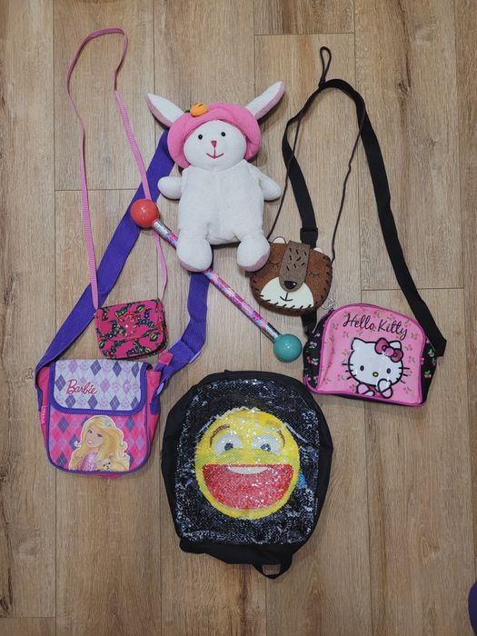 Zestaw dla dziewczynki torebka plecak królik Hello Kitty Barbie